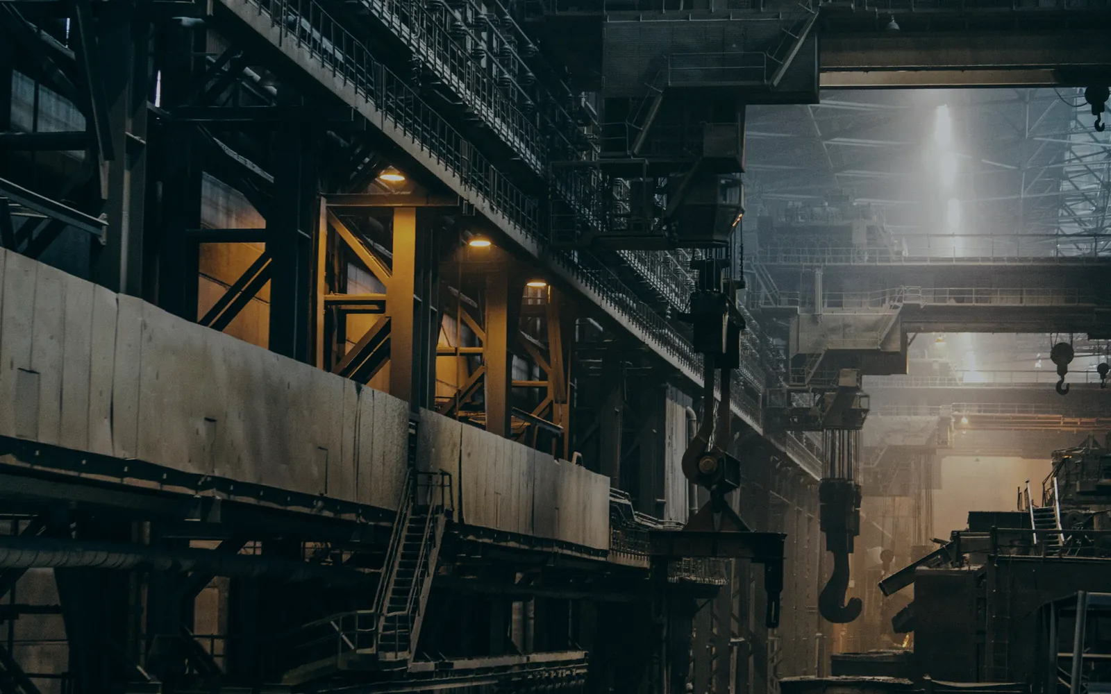 Large industrial facility interior